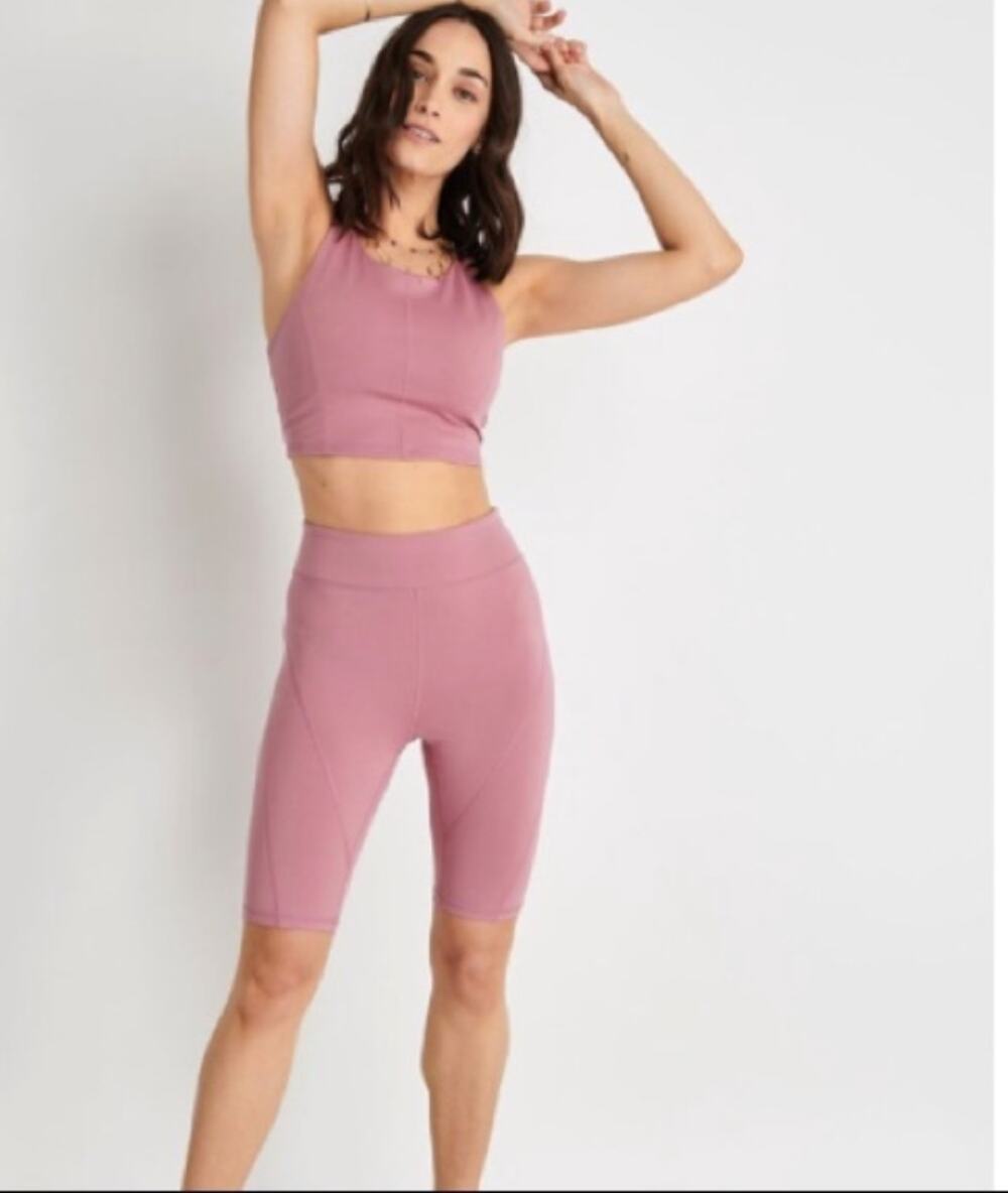 FREE PEOPLE FP Movemenet NWT Biker Baby Shorts in Frosted Berry // XS